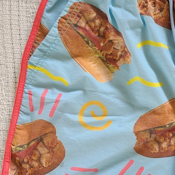 Flomotion Men's Fun Sandwich Image Swim Trunks - Size Medium - Picture 3 of 8